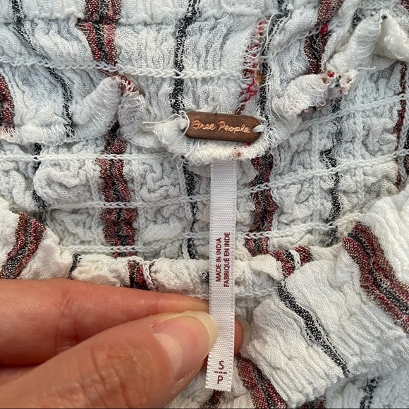 Free People Smock Around Striped Crop Top, small - Picture 3 of 9